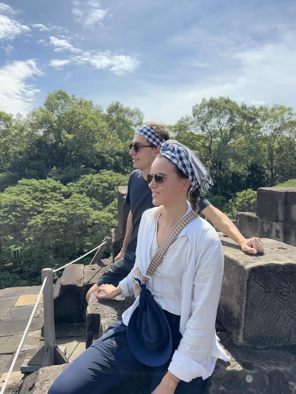 Hélène and Sébastien in Cambodia